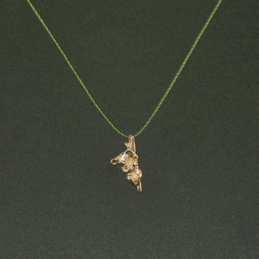 Yellow Gold Baby Koala Pendant on chord