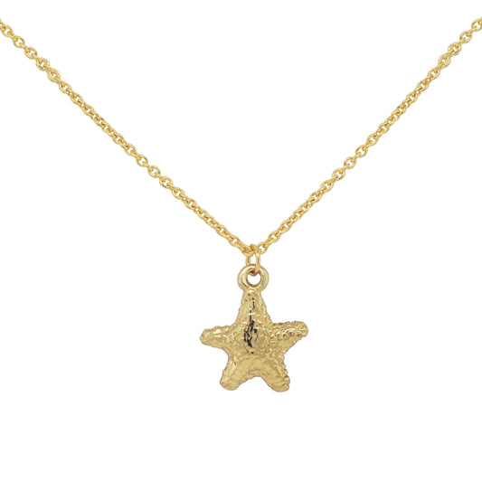 Yellow Gold Star Fish Necklace
