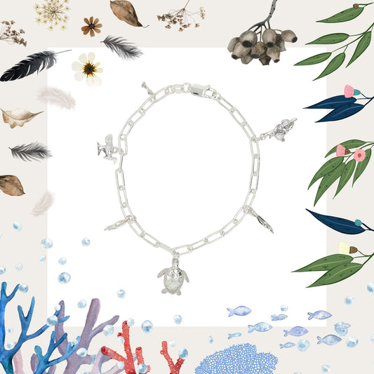The Silver Noosa Charm Bracelet