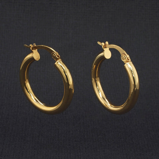 9ct Yellow Gold Hoop Earrings - Maxine Noosa