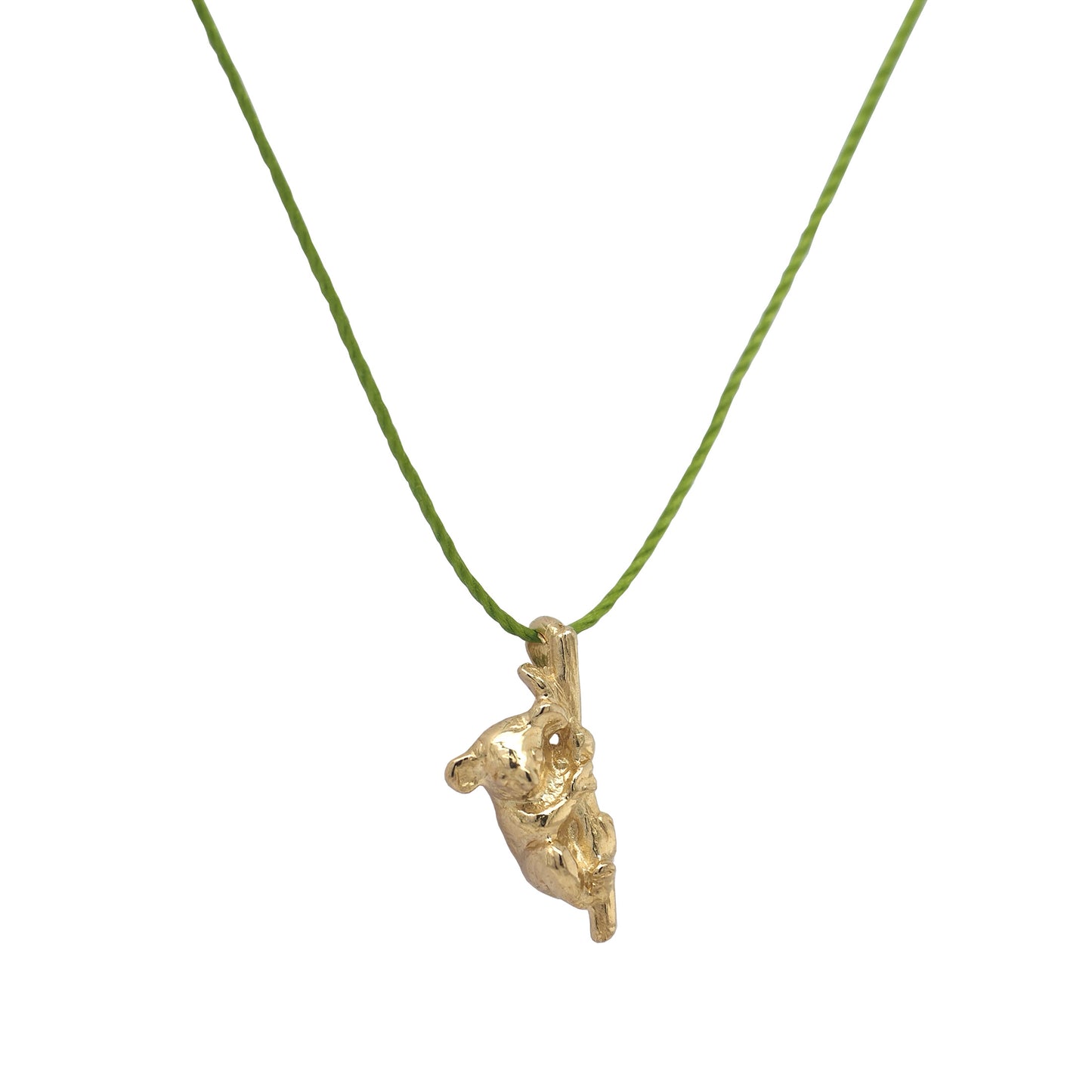 Yellow Gold Baby Koala Pendant on chord