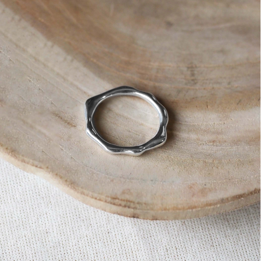 Sterling Silver Splash Ring