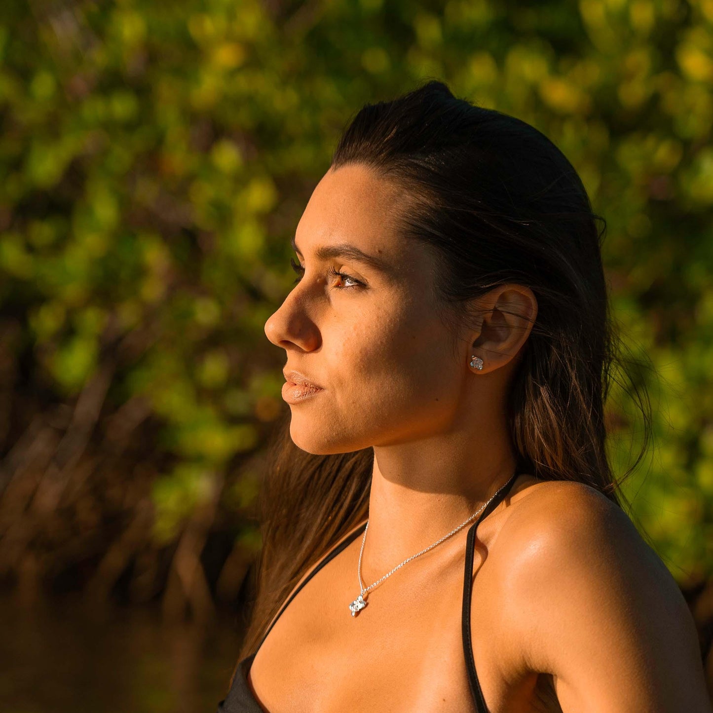 Dainty Grey Mangrove Flower Earrings - Maxine Noosa