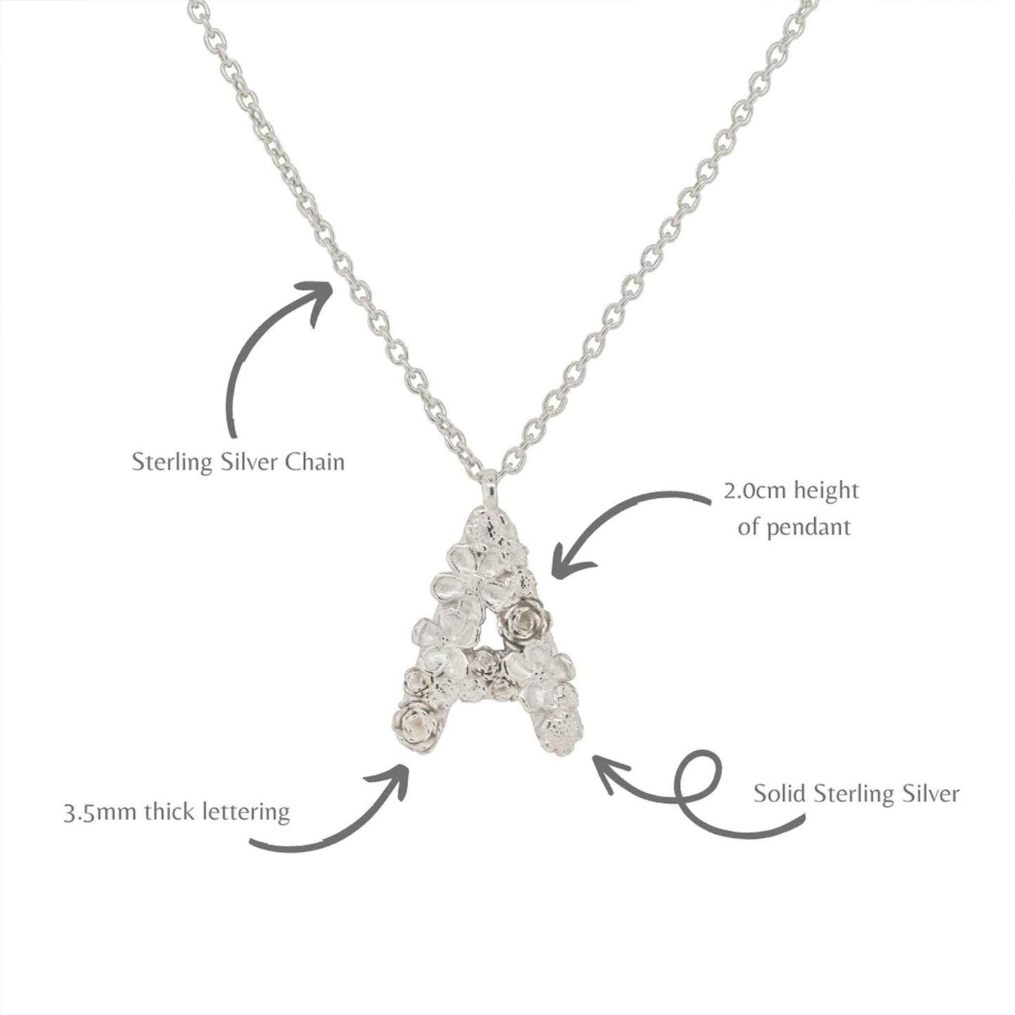 Floral Alphabet Pendant - Maxine Noosa
