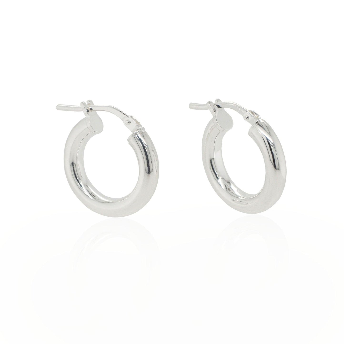 Silver Hoop Earrings - Maxine Noosa