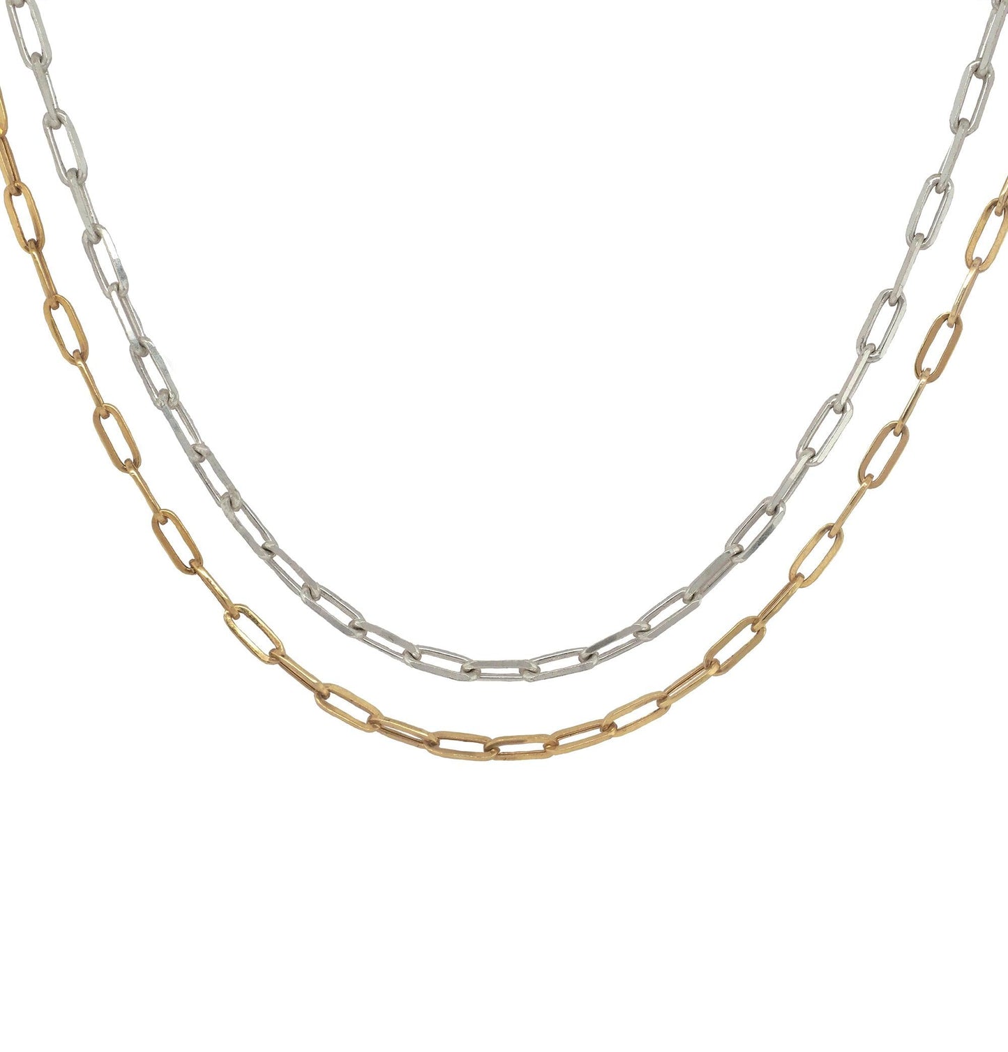 Yellow Gold Paperclip Chain - Maxine Noosa