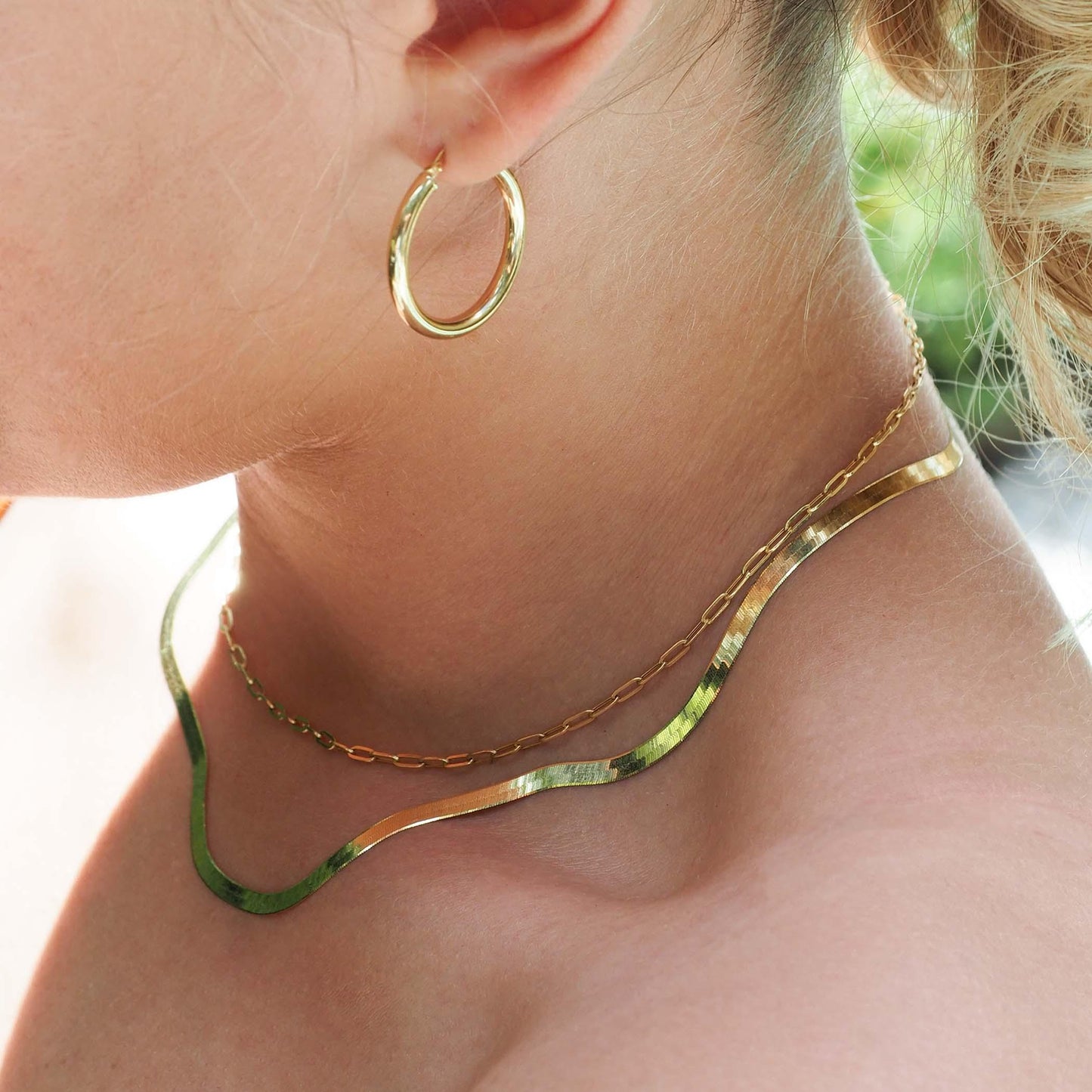 Yellow Gold Paperclip Chain - Maxine Noosa