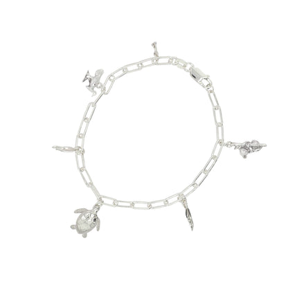 The Silver Noosa Charm Bracelet