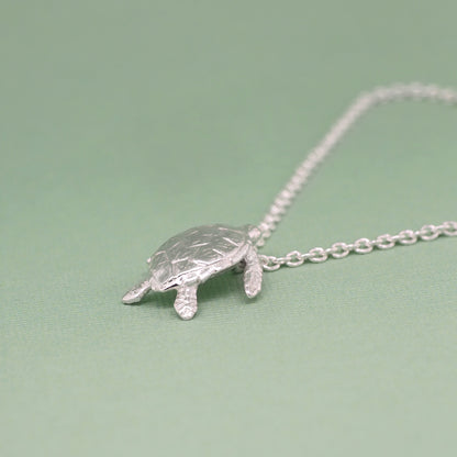 Silver Hawksbill Sea Turtle Necklace