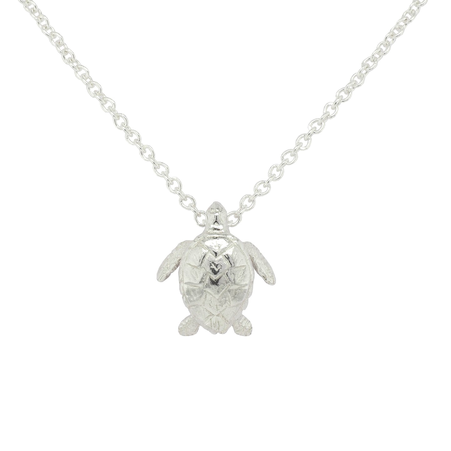 Silver Hawksbill Sea Turtle Necklace