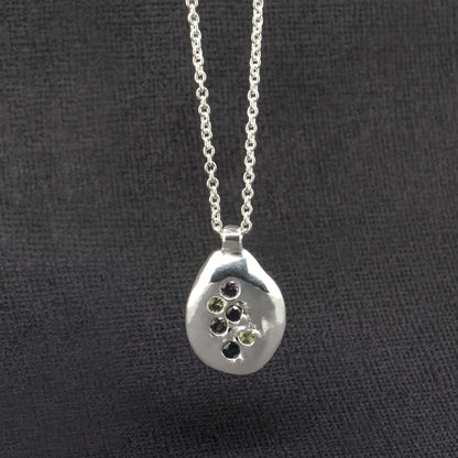 Sapphires in Silver Pebble Necklace - Maxine Noosa