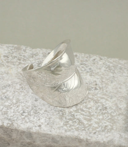 Sterling Silver Eucalyptus Leaf Wrap Ring