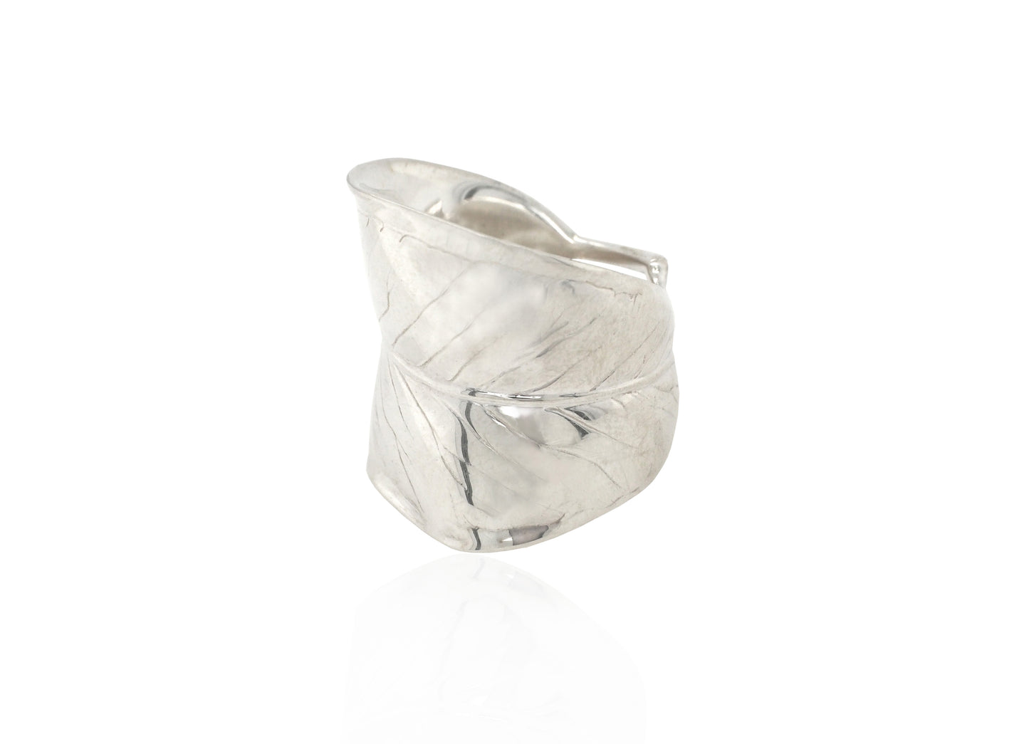 Sterling Silver Eucalyptus Leaf Wrap Ring