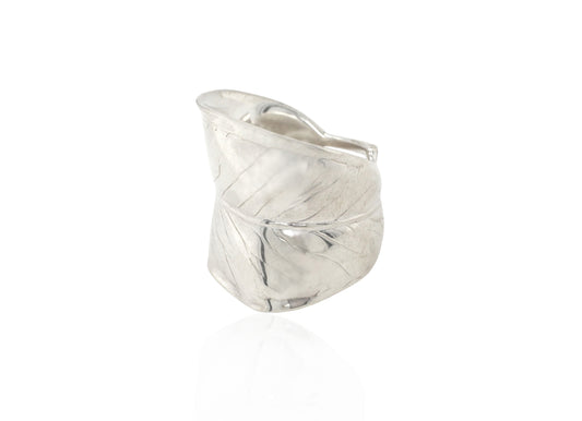 Sterling Silver Eucalyptus Leaf Wrap Ring